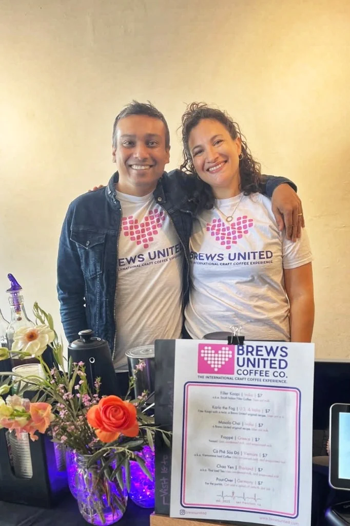 Danielle and Azmath, founders of Brews United Coffee Co.